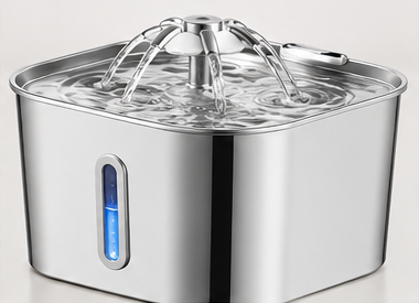 Premium RVS Drinkfontein voor Katten – 2,2L | Fluisterstil • 304 RVS • BPA-vrij